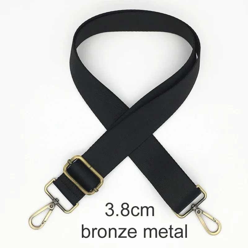sangles de sac de couleur noire pour femmes, sacoches à bandoulière, ceinture large réglable, accessoires de pièces de sac à bandoulière