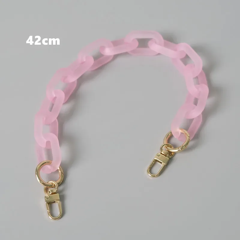 accessoires de sac à bandoulière en acrylique pour femmes, pièces détachables, chaîne de remplacement, bonbons, mignon, sangle mate, chaîne de poignée d'épaule, nouvelle mode