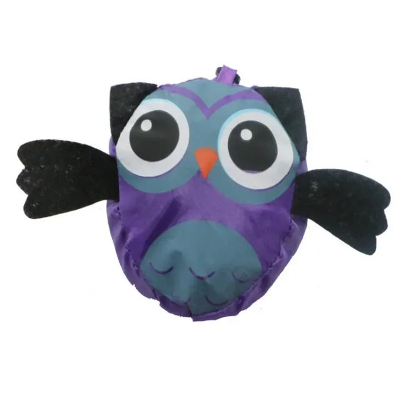 sac de courses pliable en forme de hibou, fourre-tout réutilisable, sac à bandoulière de voyage portable, sacs de rangement pliants, organisateur de maison
