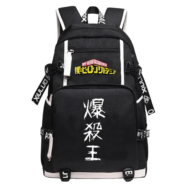 grand sac à dos anime oxford pour adolescentes, sac de voyage étanche, sac à dos bakugou katsuki pour hommes