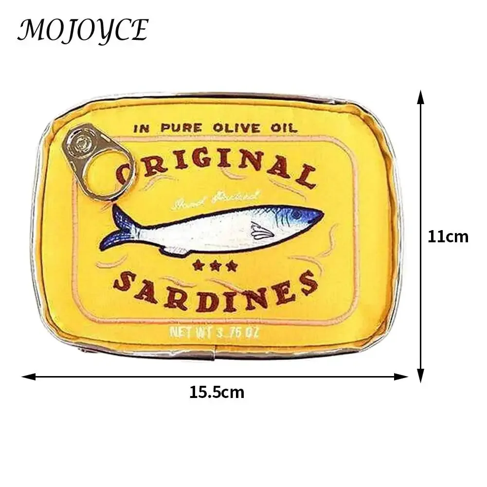 trousse de toilette mignonne portable pour femme, sardines en conserve, sac cosmétique de voyage, multifonction, mode créative, fermeture éclair, week-end, vacances