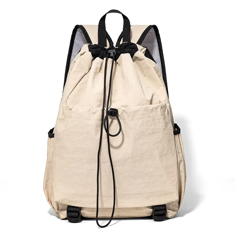 sac à dos de sport extérieur à cordon de serrage avec logo personnalisé, grande capacité, sac de badminton, personnalisation personnalisée, sac à dos en nylon imperméable