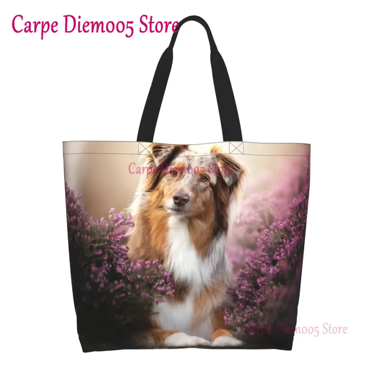 sac fourre-tout grande capacité pour dames, sac pour femmes, sacs pour contribuables australiens, troupeaux de chiens, shopping d'épicerie
