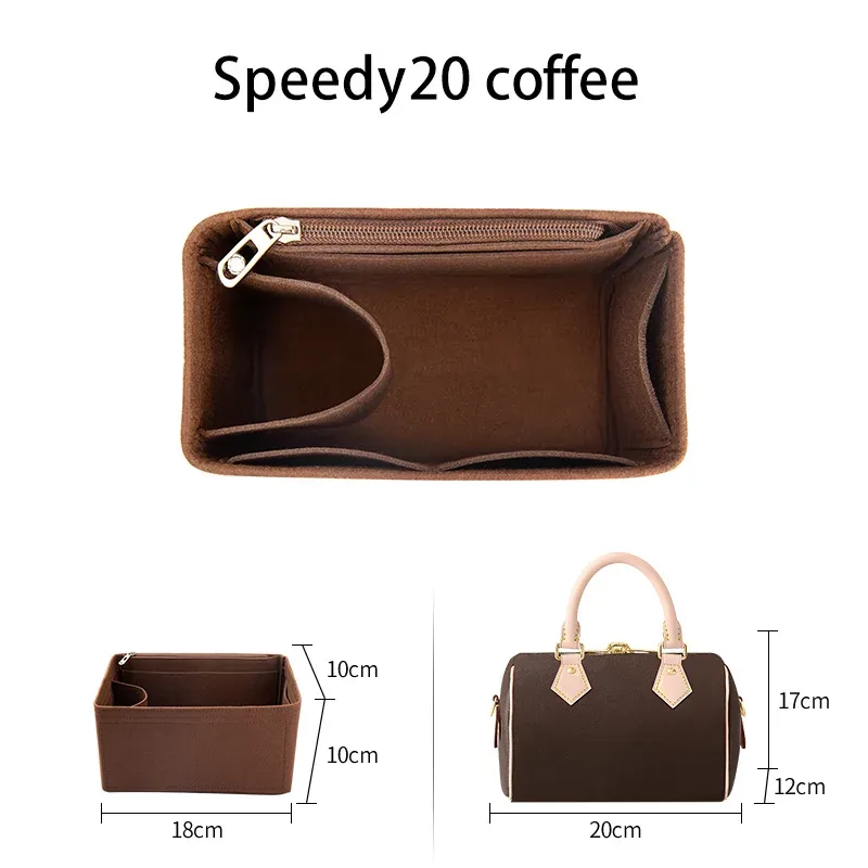 wuta feutre insérer sac organisateur pour for lv speedy 20 25 30 35 rabat sac à main sac intérieur maquillage voyage sac à main stockage sac fourre-tout accessoires