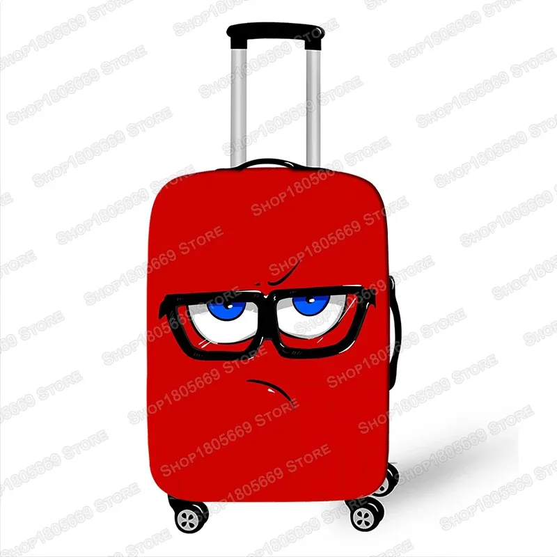housse de valise imprimée expression drôle pour dames, housse de protection élastique pour bagages, housse anti-poussière