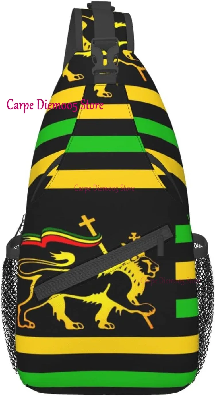 sac à dos à bandoulière drapeau de la jamaïque pour hommes et femmes, sac de sport durable pour le cyclisme, les voyages, la randonnée, le jour