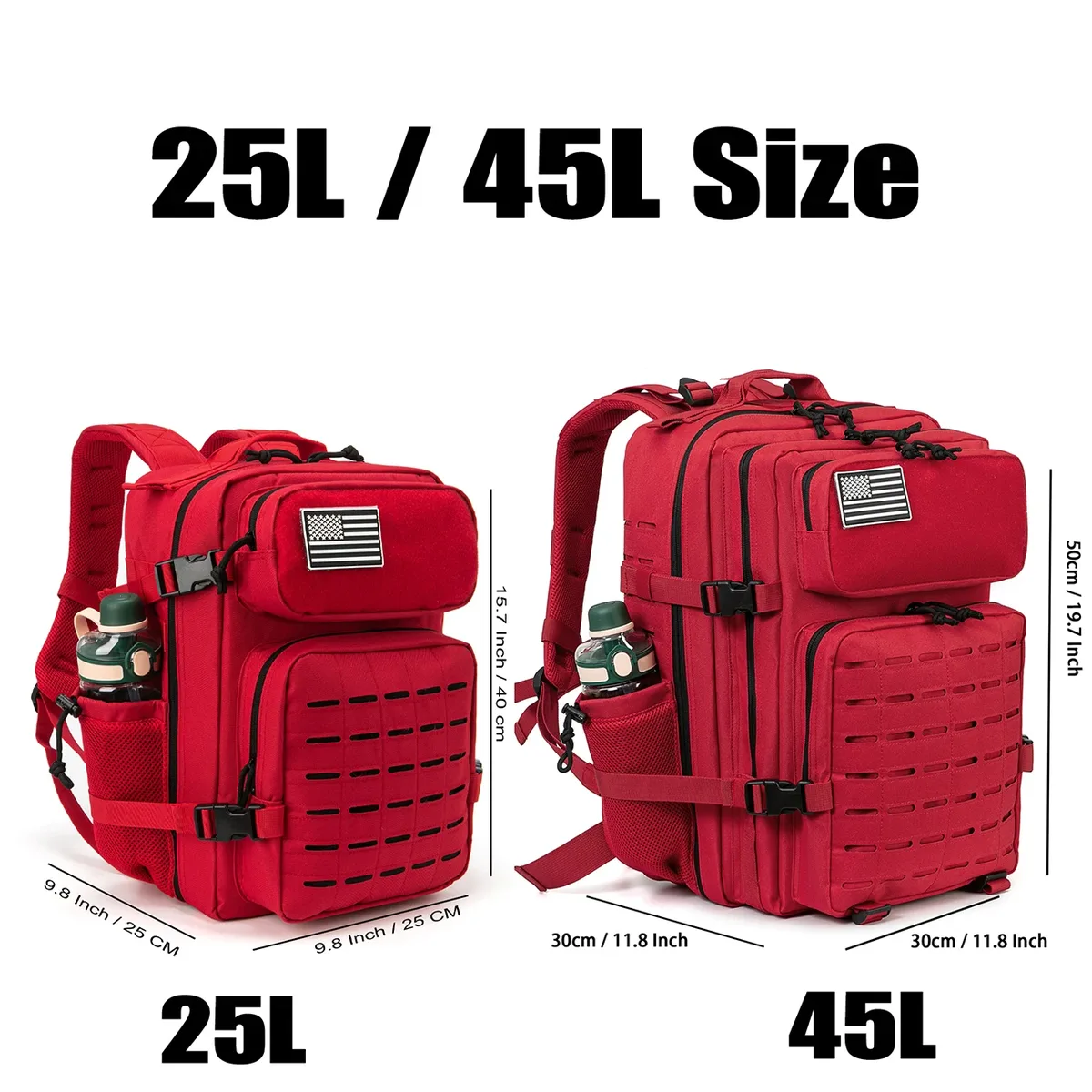sac à dos de randonnée 25l / 45l, adapté au camping, à la pêche et aux activités sportives, et idéal pour une utilisation quotidienne, la remise en forme et les voyages
