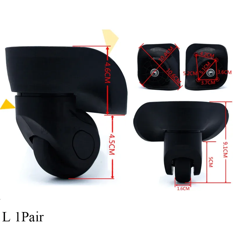 2 pièces valise bagages universel 360 degrés roues pivotantes silencieux chariot valise roues remplacement réparation main spinner roulette