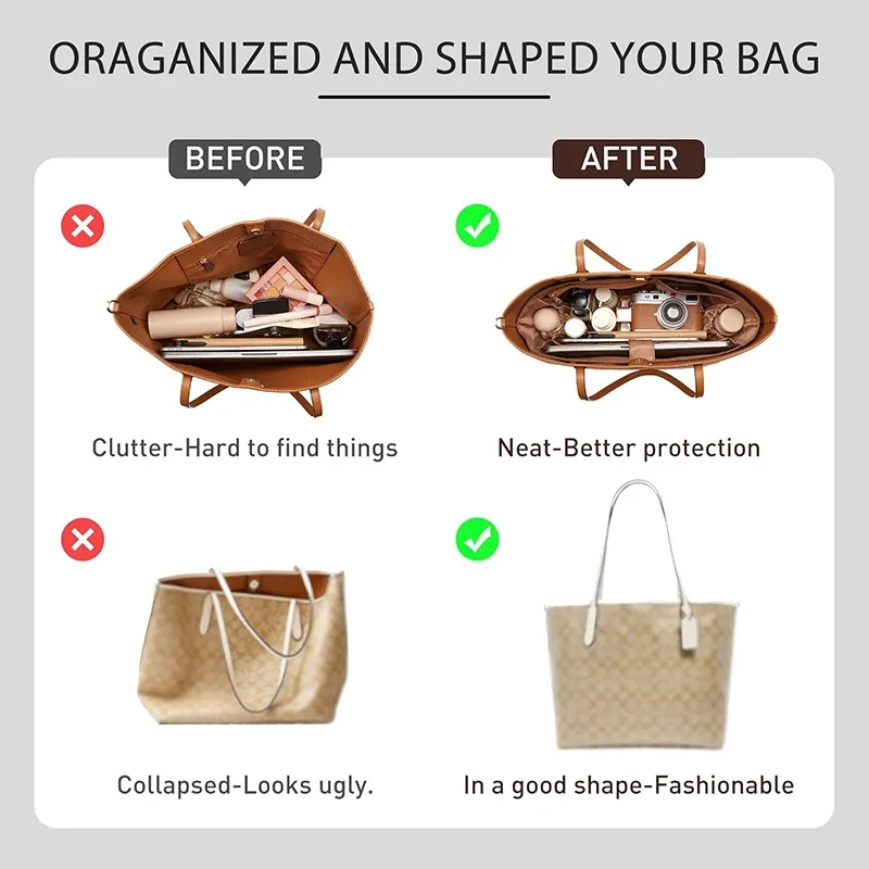 organisateur de sac en nylon souple et durable pour city 33, accessoire de rangement intérieur pour sac à main, idéal comme cadeau