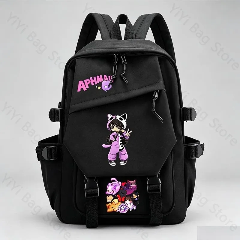 sac à dos aphmau, sac à dos d'école de grande capacité pour étudiants, sac à dos de voyage léger et durable en nylon pour garçons et filles