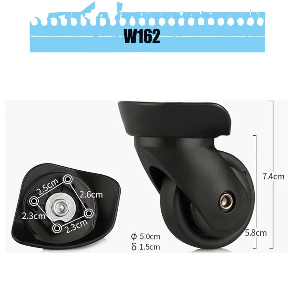 roues de remplacement universelles pour valises de voyage américaines, roulettes silencieuses pour bagages, chariot de voyage, rotation à 360 degrés