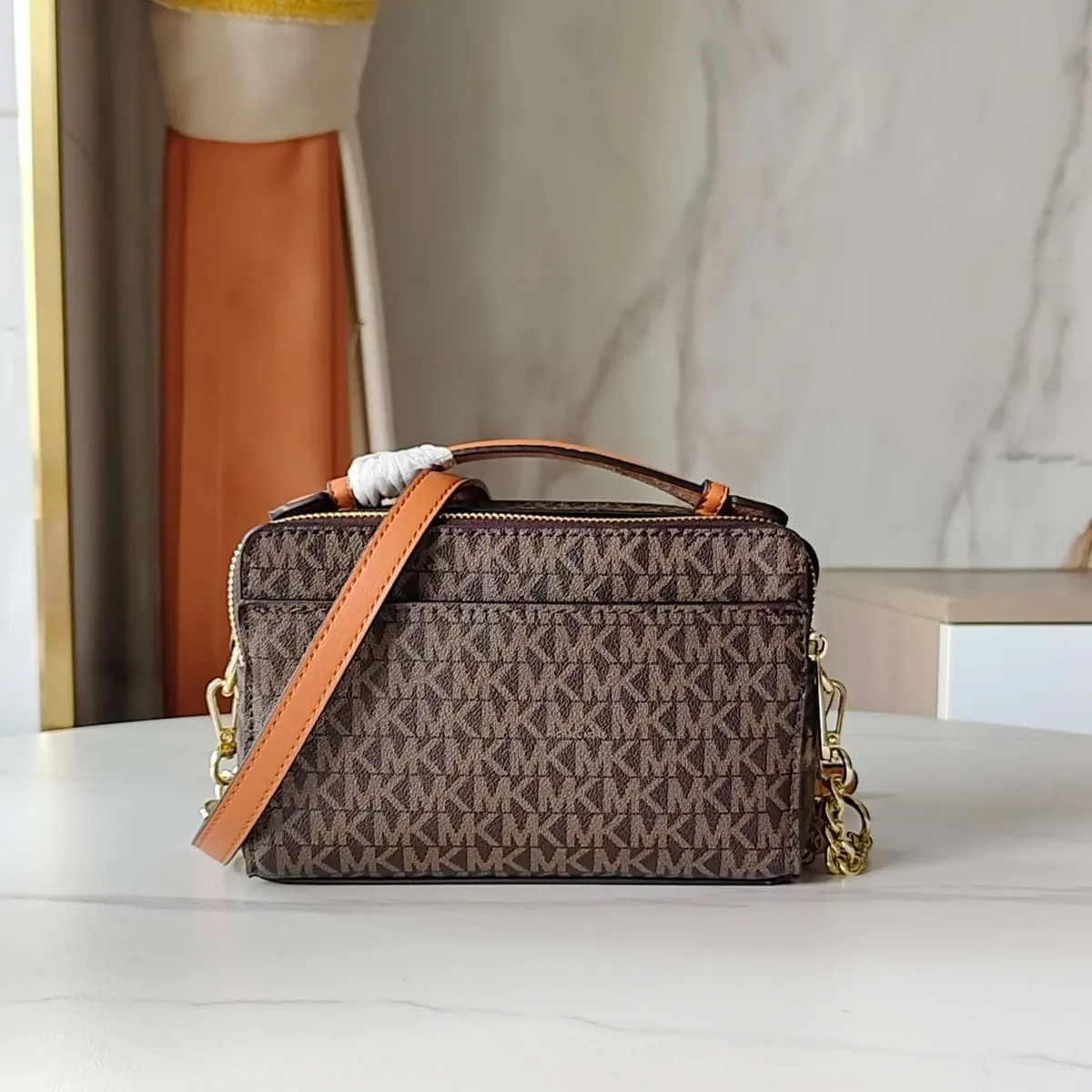 Nouvelle pochette pour téléphone Michael Kors/MK Jet Set, sac à bandoulière en cuir PVC, nouveau design