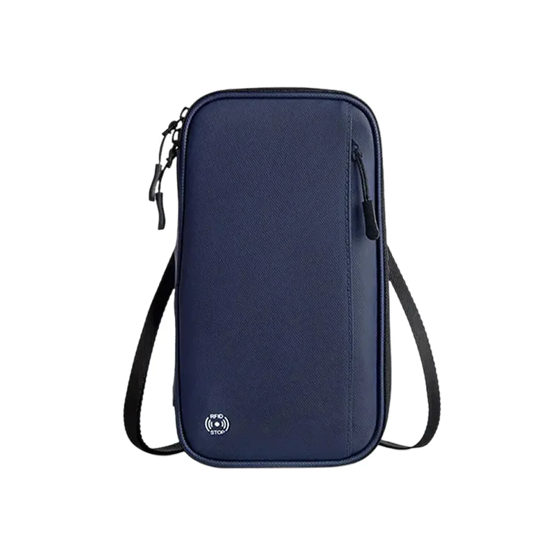 organisateur de documents de voyage étanche - porte-passeport avec blocage rfid et poche pour les voyages en famille - portefeuille de passeport portable
