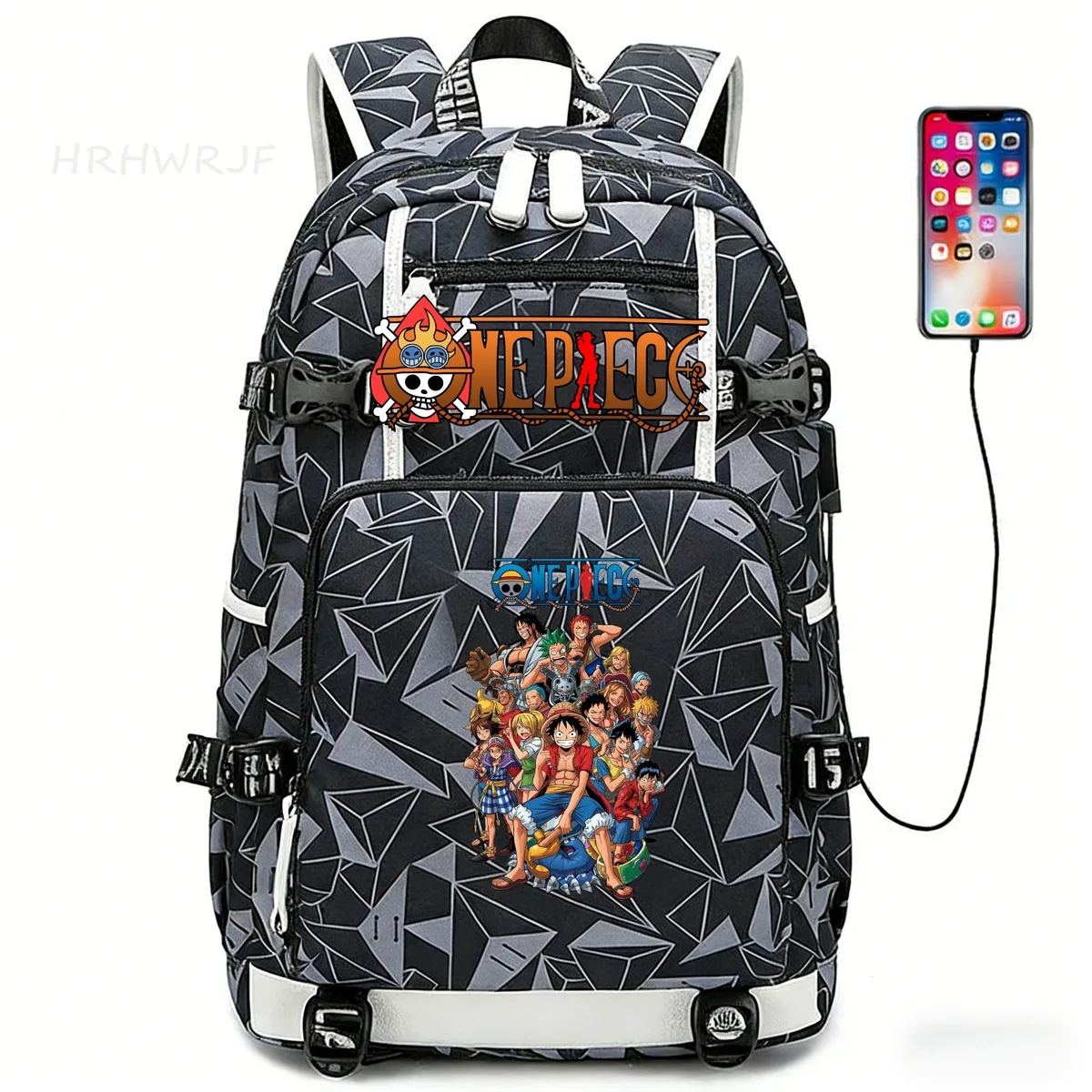 sac à dos one piece monkey d luffy, simple, grande capacité, pour le sport, les voyages, les loisirs, l'école, pour ordinateur portable, unisexe, mochila de voyage