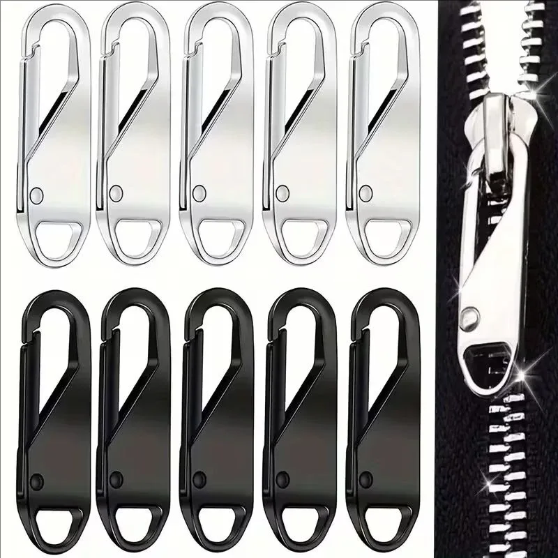 extracteur de fermeture éclair, onglets de remplacement, fermetures éclair détachables, curseur de tête, kit de réparation pour valises, sacs, vêtements, bricolage, artisanat de couture, 5 pièces