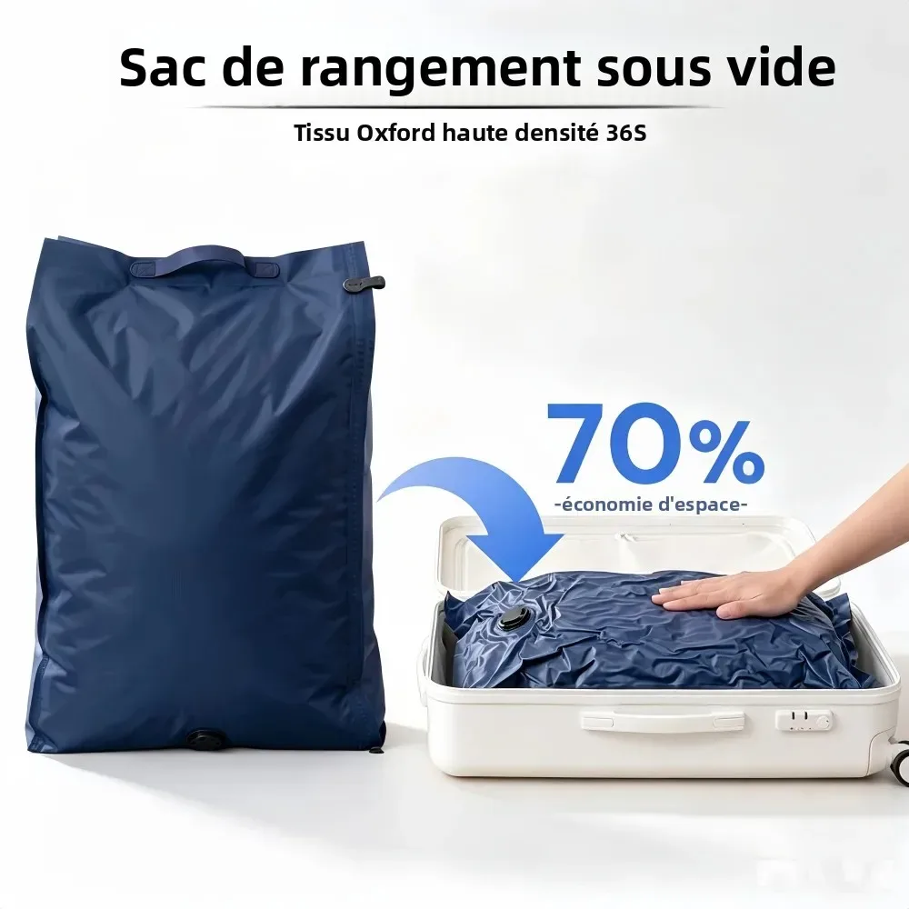 sacs de compression réutilisables pour voyage, sacs de rangement sous vide pour vêtements et valises, sacs gai