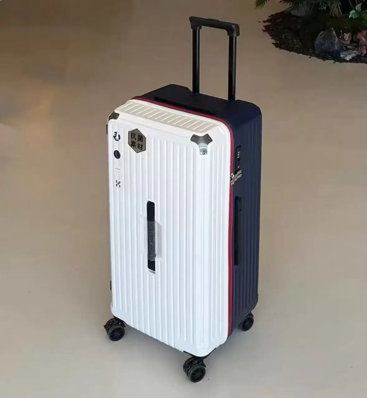 valise rouge 28/36/50 pouces, bagages de grande taille avec cinq roues abs + pc, valises de cabine de 20 pouces, sac de voyage, boîtier de chariot à fermeture éclair