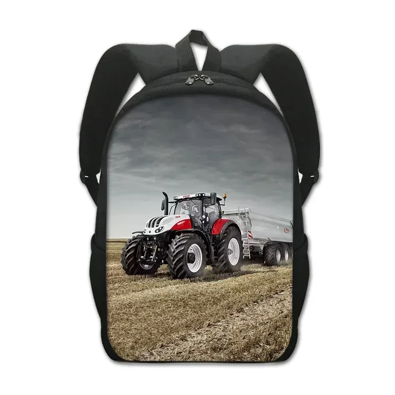 sac à dos imprimé tracteur fskins pour adolescents, sacs d'école pour enfants, sac à dos décontracté pour hommes, sac à dos pour ordinateur portable, sac de livre portable, 16 pouces