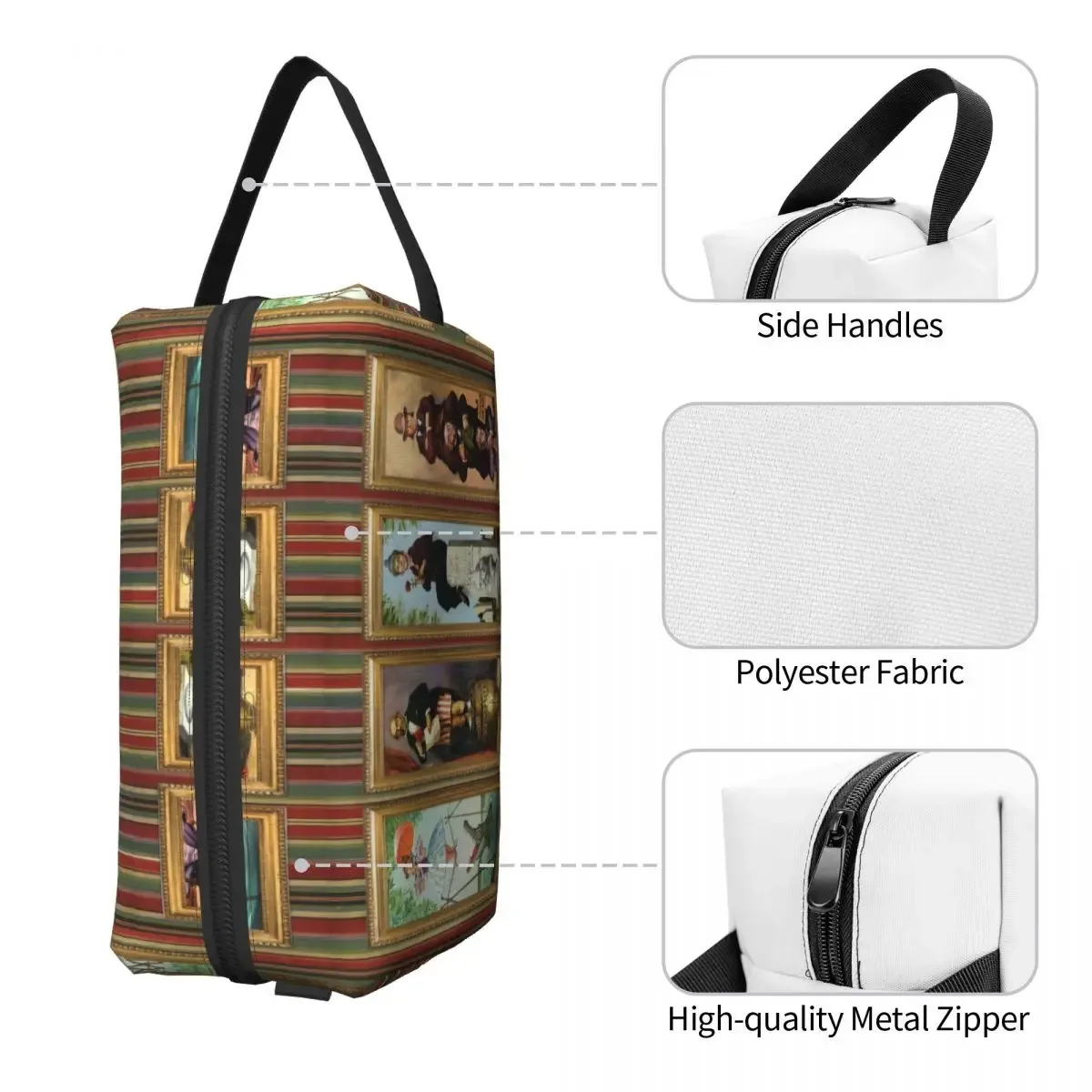 trousse de toilette de voyage personnalisée, mignonne, extensible, pour manoir hanté, maquillage, cosmétique, trousse de rangement, pour femme