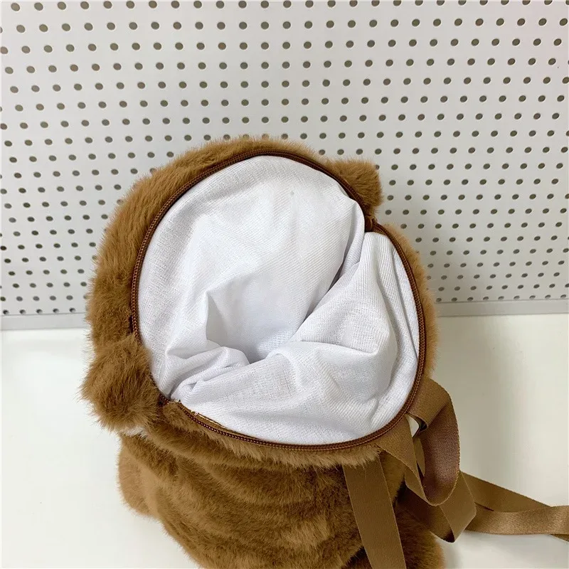 adorable loutre tenant du poisson sac à dos en peluche capybara mignon filles sac à dos tendance cadeaux décontractés pour les enfants