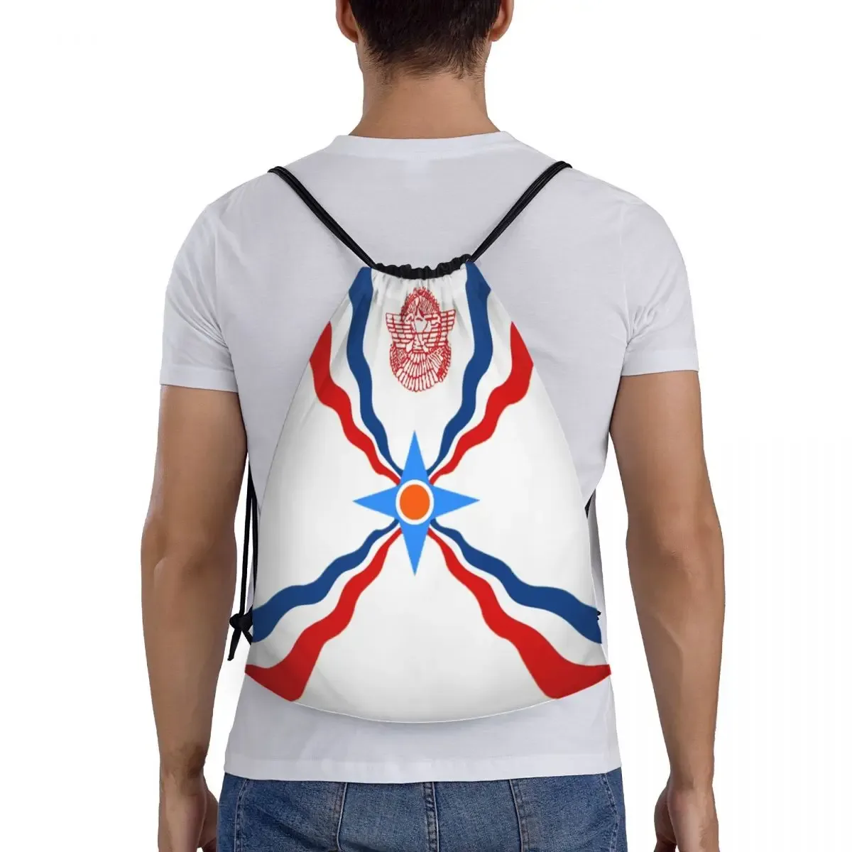 sac à dos personnalisé assyrian suryoyo feel proximité wstring pour hommes et femmes, sac de sport pliable, sac de sport, sac à provisions syriac aram