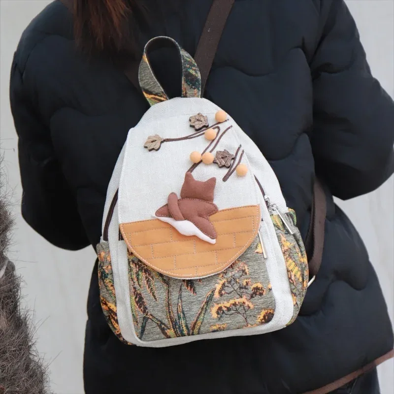 mode 3d dessin animé broderie femmes sac à dos décontracté femme voyage sac à dos joli style filles sac à dos sac à dos sac