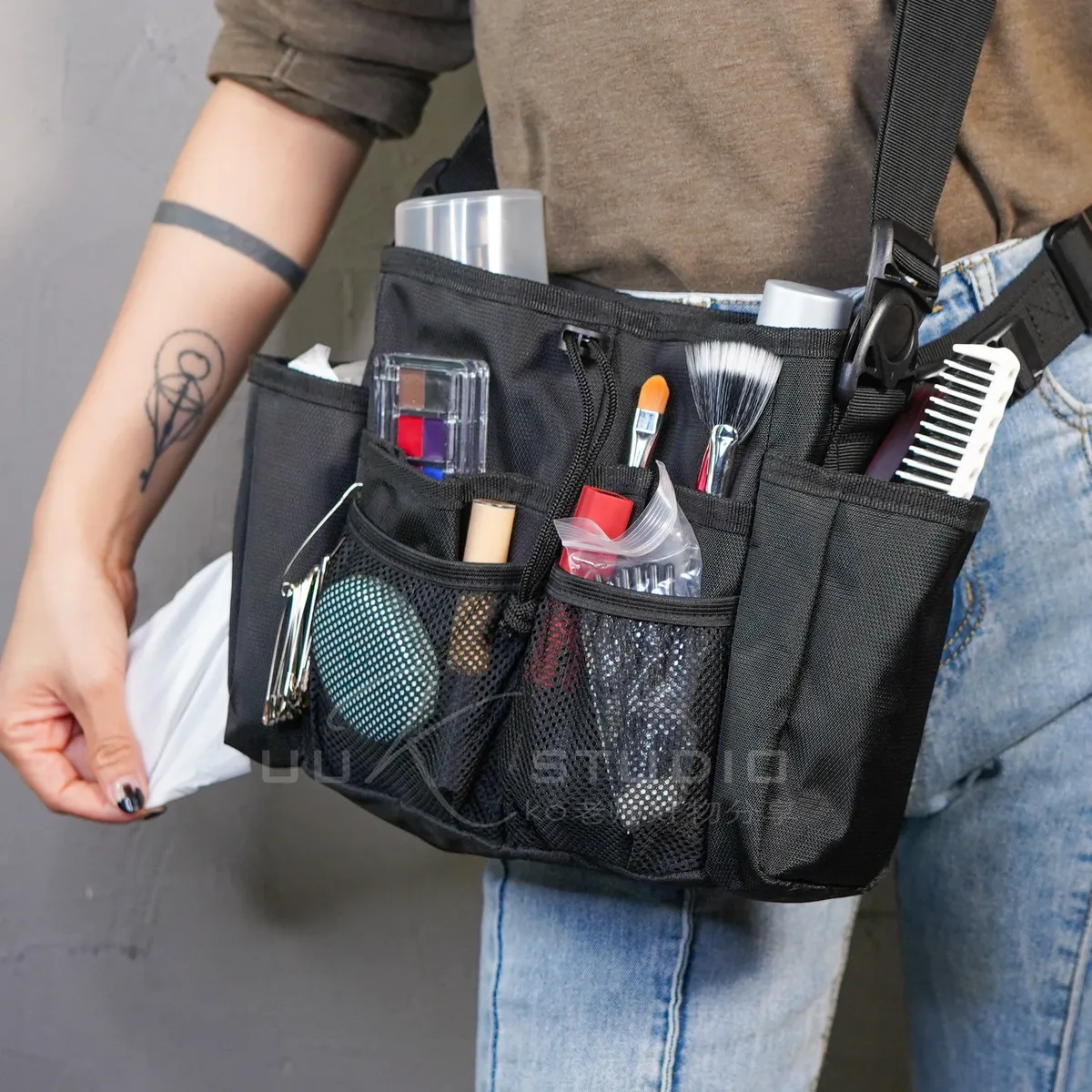 trousse de maquillage pour artistes, kit de retouche sur le site, organisateur de cosmétiques, sac d'insertion