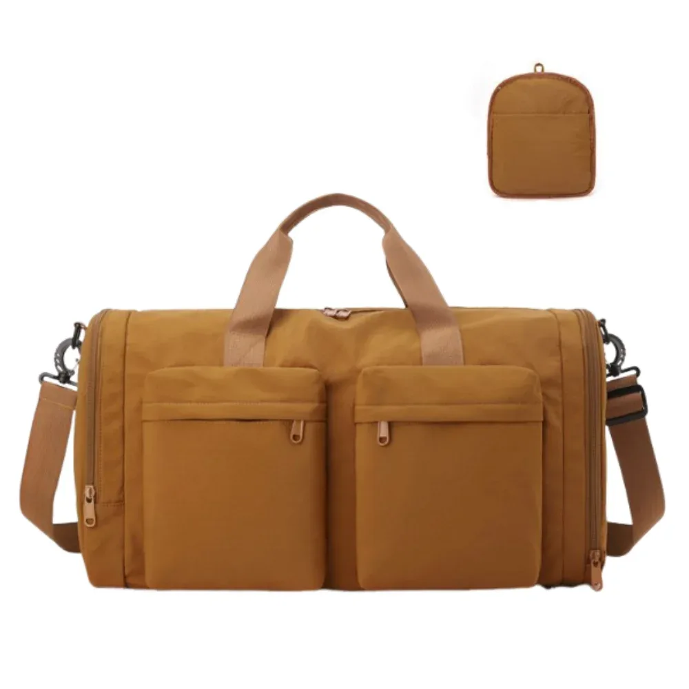 sac de voyage pliable imperméable de grande capacité, sac de sport et de fitness portable avec compartiment séparé pour chaussures, sac à main de week-end