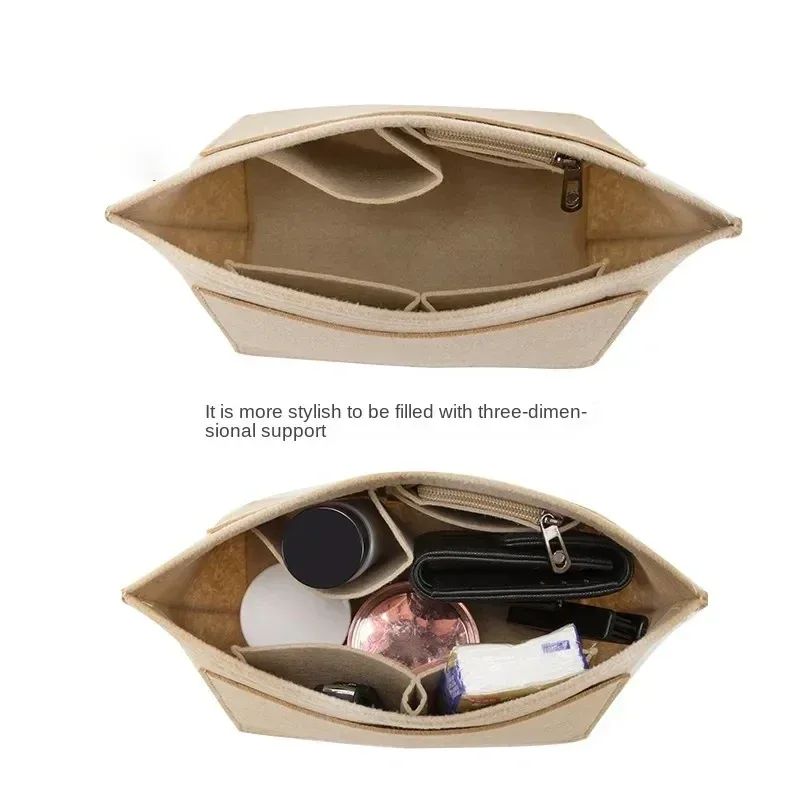 organisateur de sac pour longchamp, petit fourre-tout de finition, sac à main d'insertion, doublure intérieure en feutre de grande capacité, accessoires de mise à niveau diy