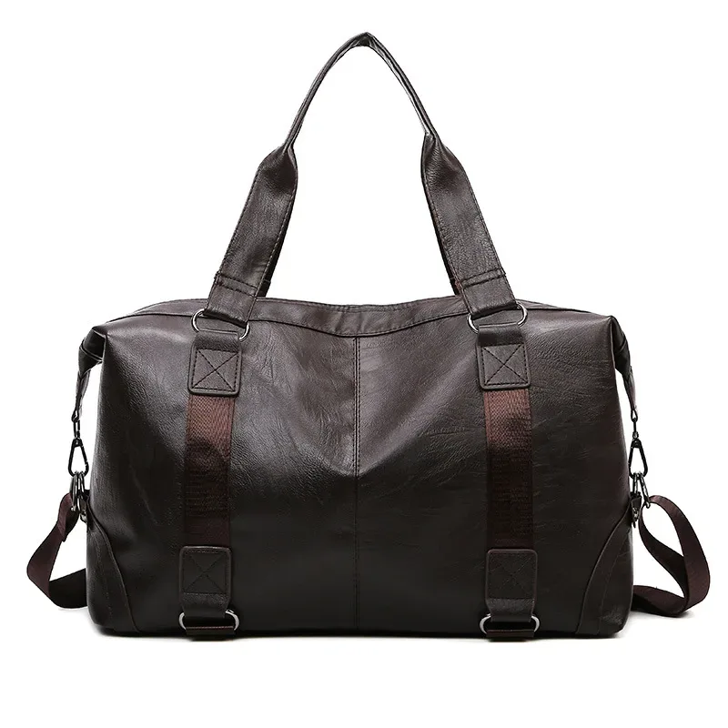 sac à main de voyage en cuir pu pour hommes, sac à bandoulière, sac à bandoulière, grande capacité, sac de sport lancé par bergame, déterminer les notifications, affaires, nouveau, 2023
