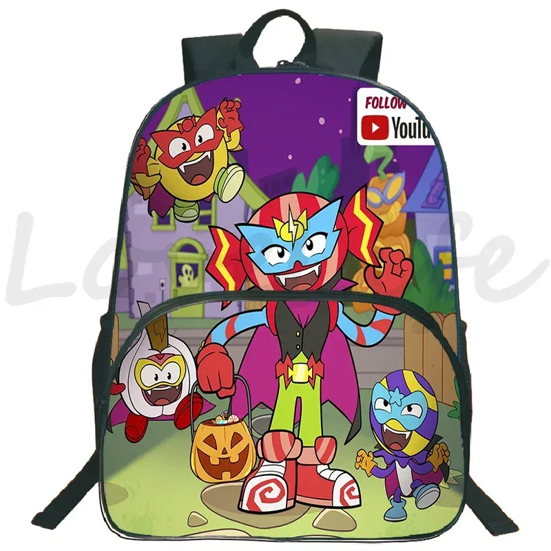 jeu superzings sac à dos 16 pouces garçons filles bookbag dessin animé sac à dos superthings sacs d'école étudiants sacs de voyage sac à dos à fermeture éclair
