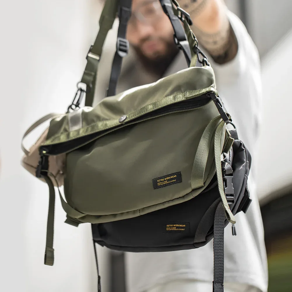 maden-sacs à bandoulière de grande capacité pour hommes, sac de messager initié, sangle réglable, multifonctionnel, extérieur, randonnée, cyclisme, voyage