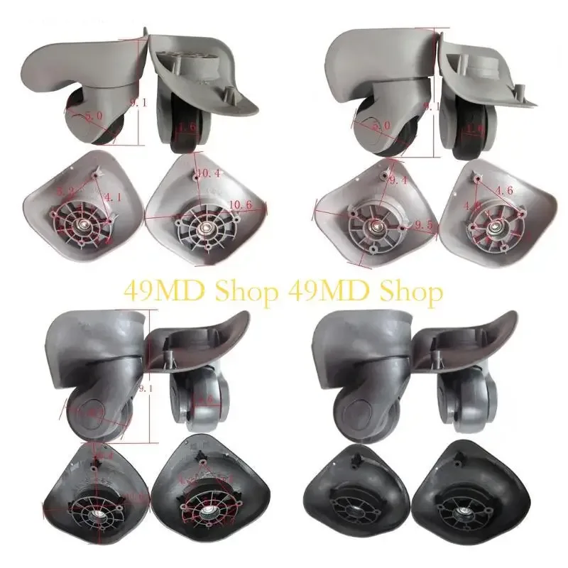 49md 1 paire roues bagages remplacement, accessoires réparation pour roues valises