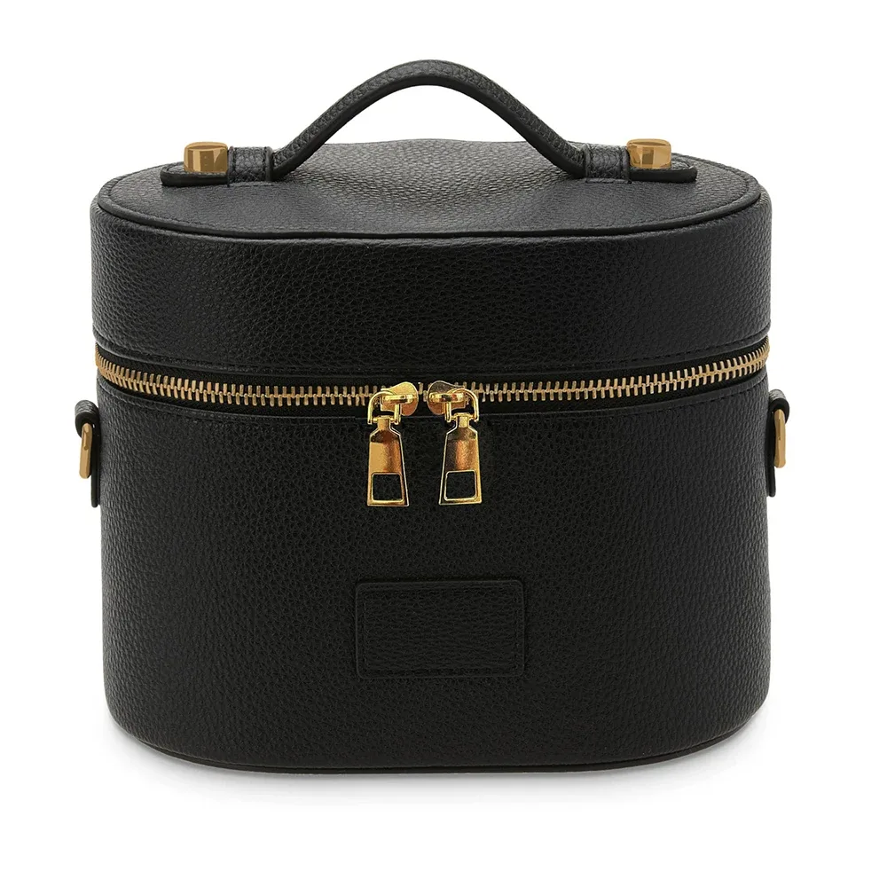 pochette cosmétique en cuir pu personnalisable : simple, portable, bandoulière, à main, grande capacité pour les voyages