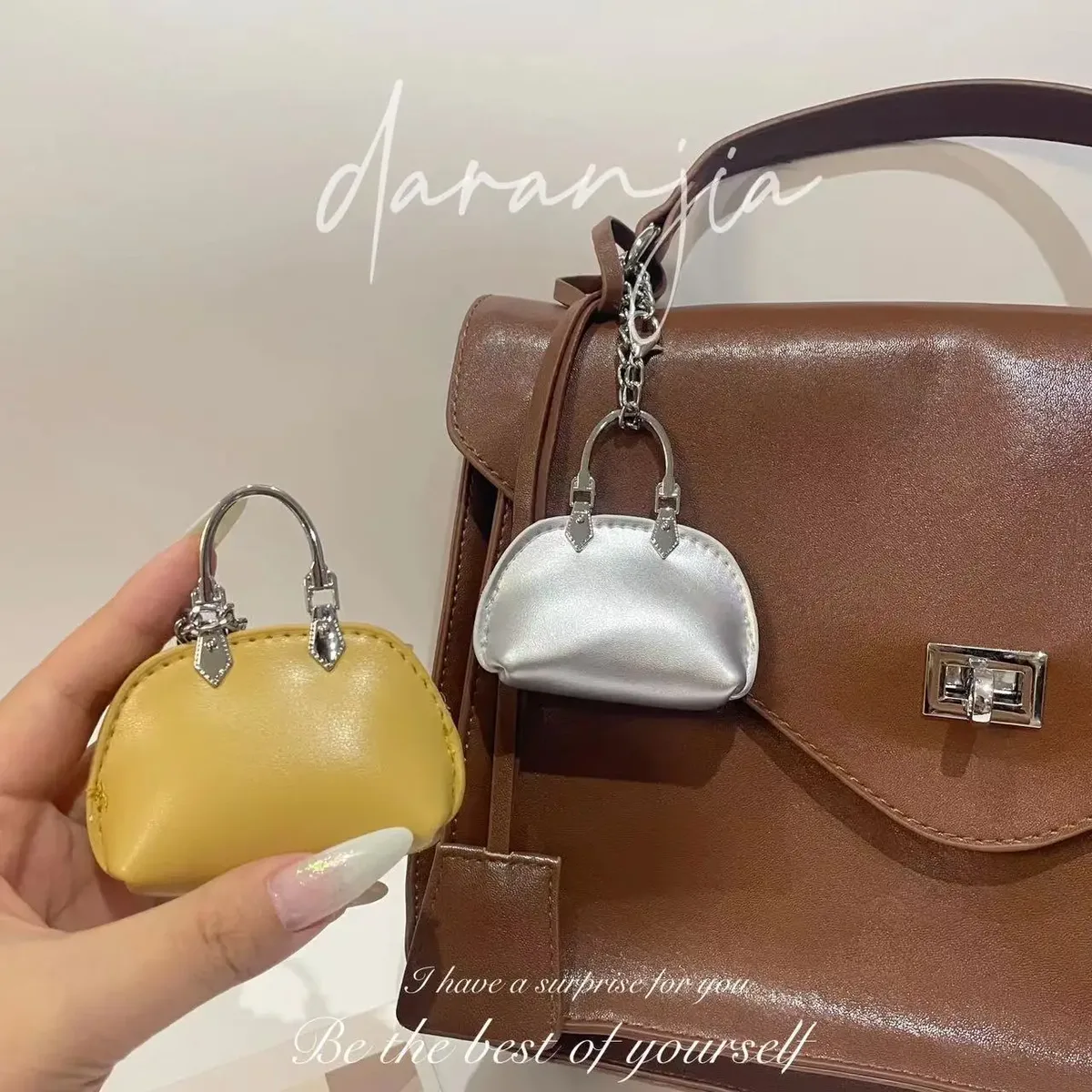 mini petit sac exquis sac pendentif chaîne coquille sac porte-clés sac à bandoulière décoration cadeau créatif bricolage femmes sac accessoire