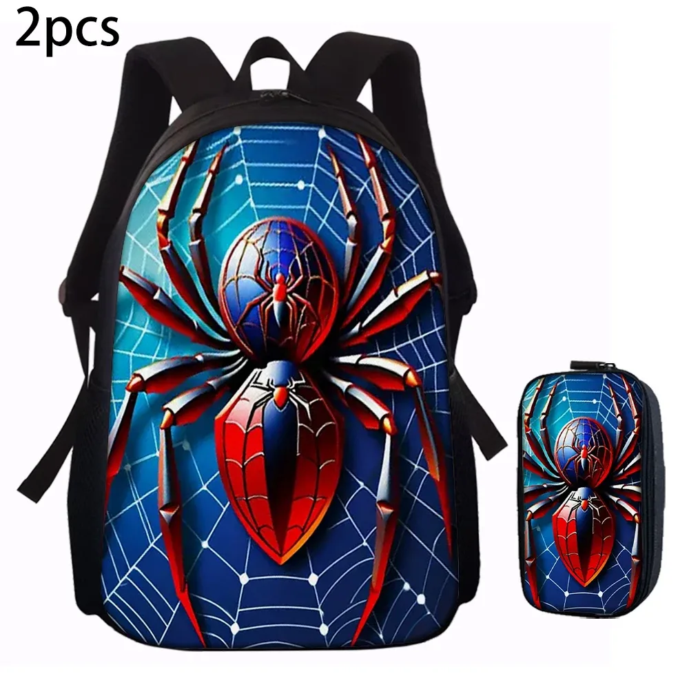 ensemble de sacs à dos imprimés araignée 1/2/3/4/5 pièces | parfait pour l'école et les déplacements quotidiens