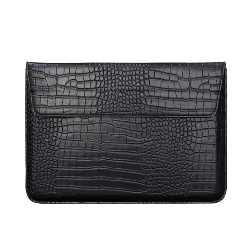 étui pour ordinateur portable croco personnalisé avec monogramme, pour macbook air 13 pouces, pro retina 15 pouces, housse de protection pour ordinateur portable