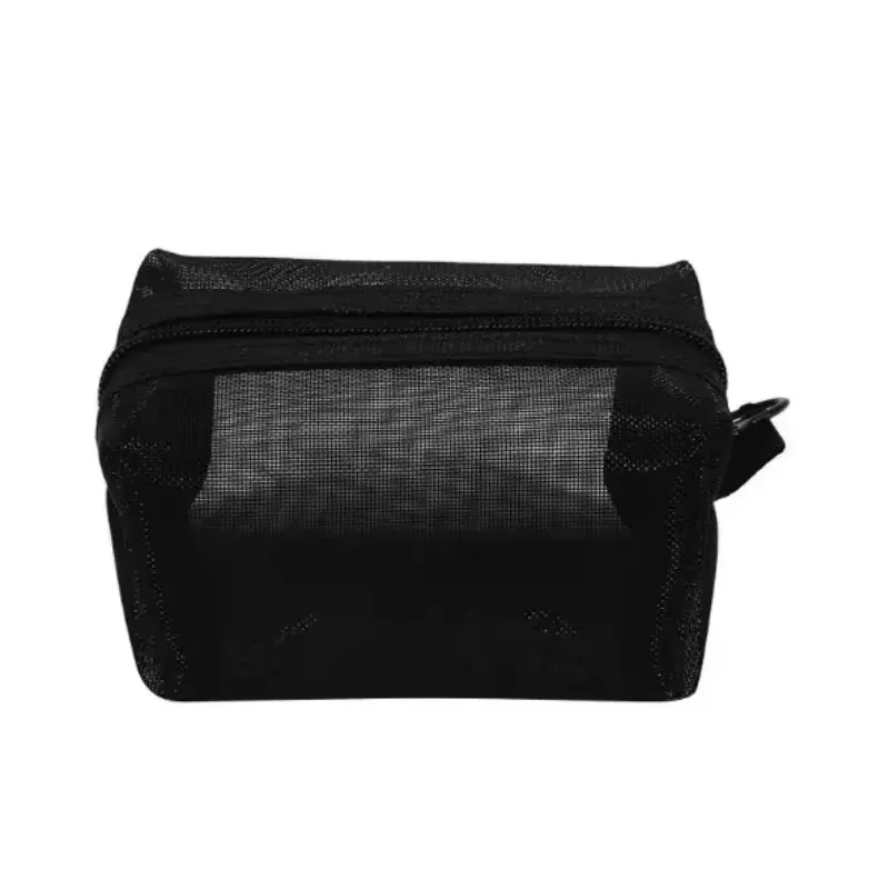 mini sacs à cosmétiques en maille de nylon transparent pour femmes, petits sacs de maquillage pour rouge à lèvres, pochette pour ligne de données, étui organisateur pour clé d'écouteurs