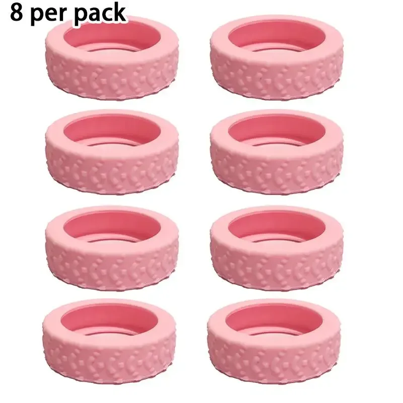 housse de protection pour roues de bagages, 8 pièces, housse en silicone silencieuse et accessoires universels de réduction du bruit, texture épaisse en silicone