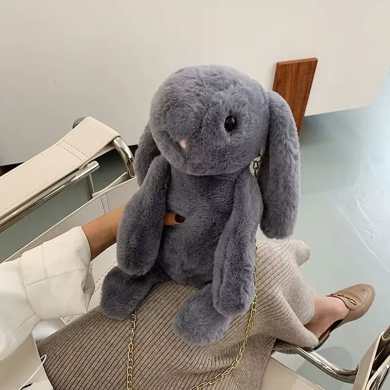 sac à dos de poupée en peluche, mignon sac à bandoulière en chaîne pour fille, sacoche à épaule simple douce, sac à dos de voyage
