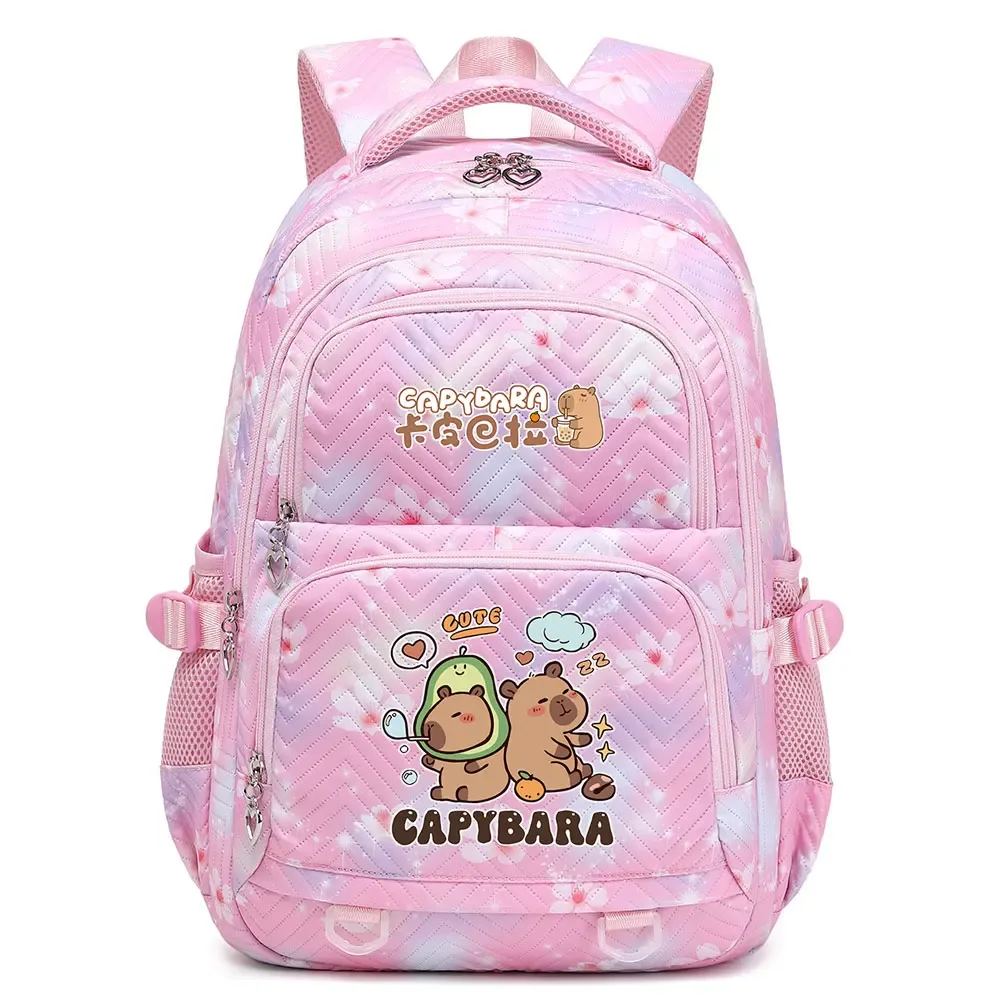 mignon capybara étudiant sac à dos étanche filles enfants retour à l'école livre sacs adolescents cartables femmes voyage sac à dos mochila