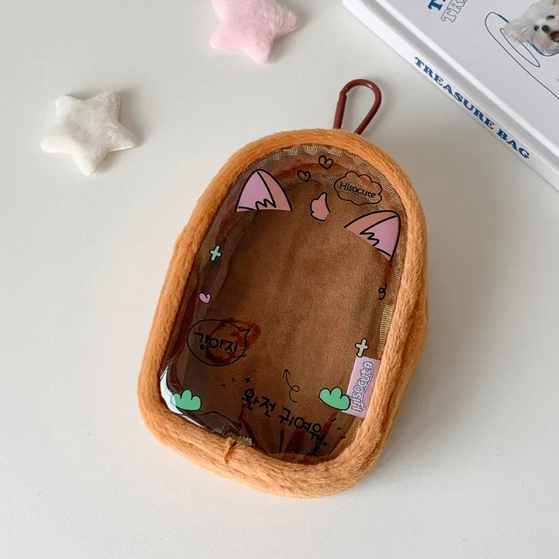 sac de rangement pour poupées en peluche de 10 cm, pochette suspendue pour figurines k-pop de dessin animé, sac de transport pour poupées, sac ita, pendentifs de sac à dos transparents en pvc pour étudiants