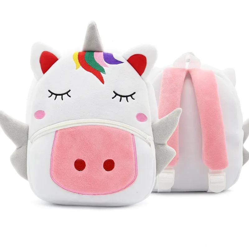 sacs à dos d'animaux de dessin animé 3d pour enfants, sac d'école en peluche douce pour enfants de la maternelle, cartables kawaii pour enfants, filles et garçons