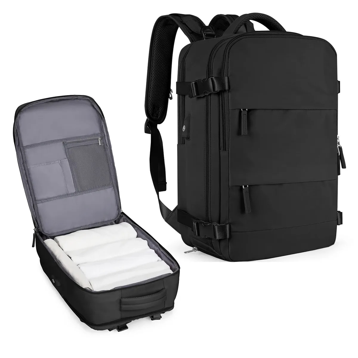 grand sac à dos de voyage pour hommes, sac à dos étanche pour ordinateur portable approuvé par le vol de la compagnie aérienne, sac à dos de transport antivol, sac à dos de randonnée