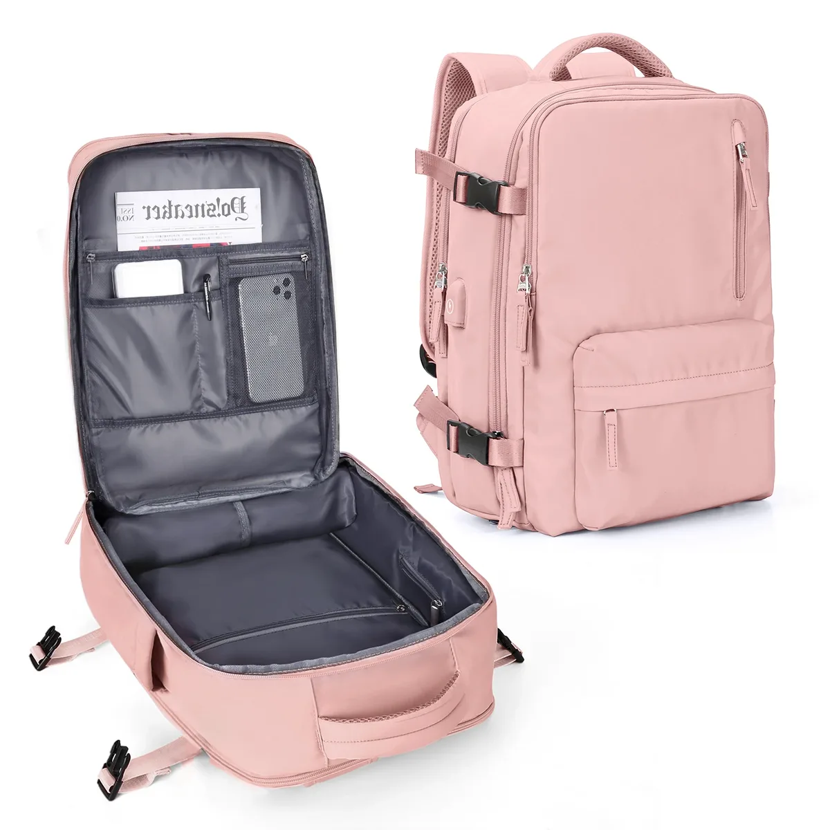 sac à dos de voyage, sac d'articles personnels pour vol approuvé, valise à main 35l, sac de week-end étanche pour hommes et femmes