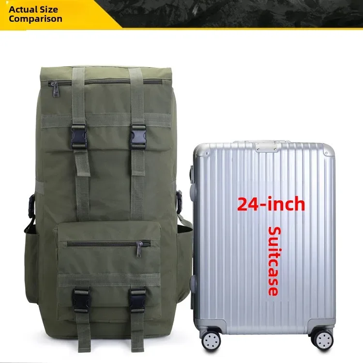 sac à dos de voyage unisexe grande capacité 120l en tissu oxford, style urbain simple pour sports de plein air, sac de randonnée avec bretelles ergonomiques