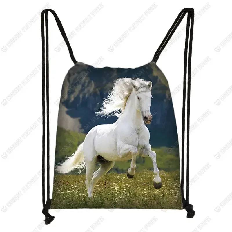 sac à dos cool horse colt meadow painting pour hommes et femmes, sac à bandoulière de proximité, sac de voyage à la mode, sacs de plage décontractés, porte-chaussures souple