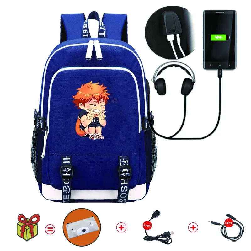 sac à dos anime volleyball junior pour adultes, cartable manga, sac pour ordinateur portable étanche, grande capacité pour voyager, 03 bookbags