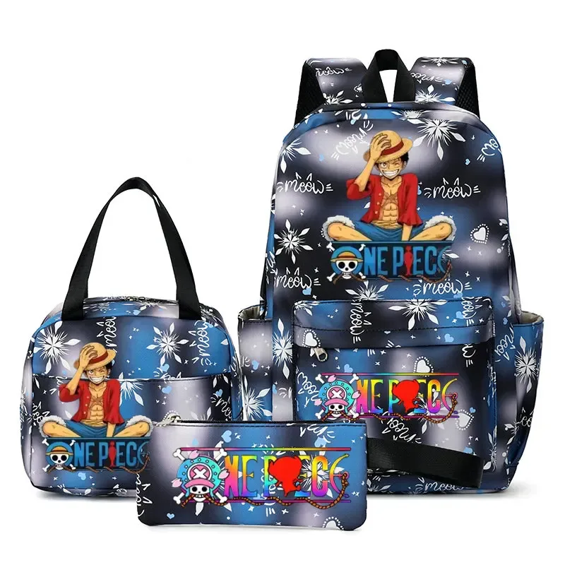 sacs à dos one piece pour femmes et hommes, sac d'école grande capacité, sac à dos imprimé, sac de voyage, sac à dos pour homme, mochila, lot de 3