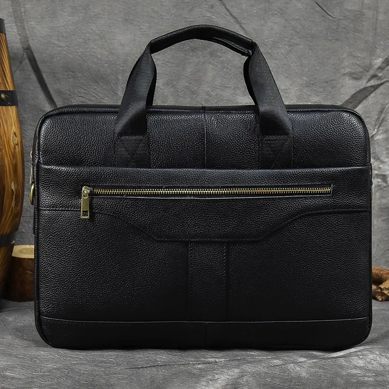 luufan-sac à main en cuir véritable pour homme, sac à bandoulière, sac à main pour ordinateur portable, a4, bureau, affaires, bombes, étui, convient pour pc 15"